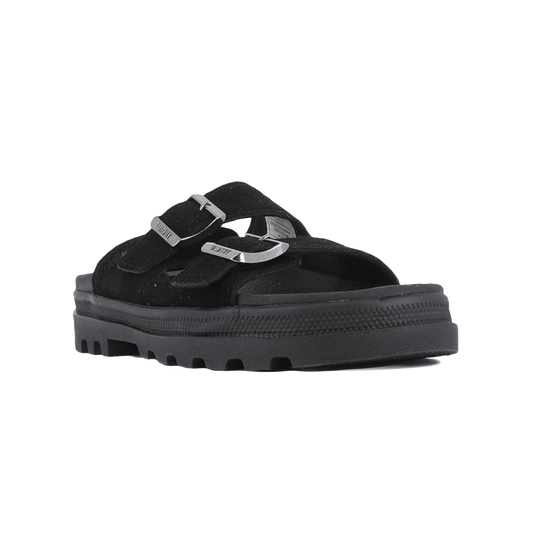 DUNELITE RIVIERA SDE 麂皮拖鞋 黑