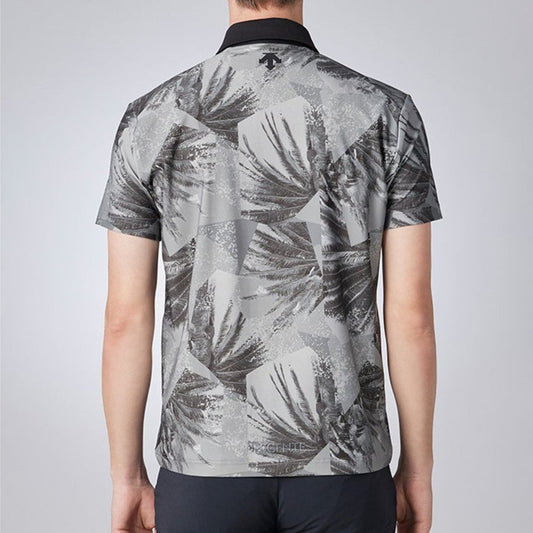 DESCENTE聯名Xander系列 PALM TREE PRINT SHORT-SLEEVED SHIRT 男士 高爾夫球上衣
