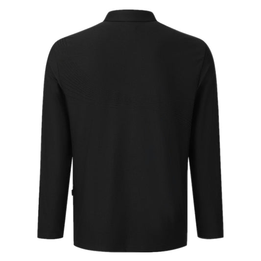 SIGNATURE JACQUARD Y-COLLARED LONG-SLEEVED T-SHIRT 男士 高爾夫POLO衫