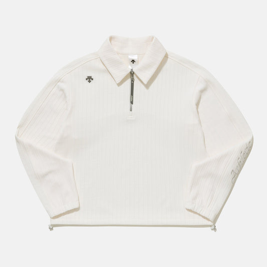 JACQUARD HALF ZIP-UP SWEAT SHIRTS 女士 運動衛衣