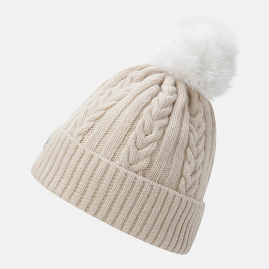 WOMENS SPORTS BASIC POMPOM DETACHABLE BEANIE 女士 毛帽