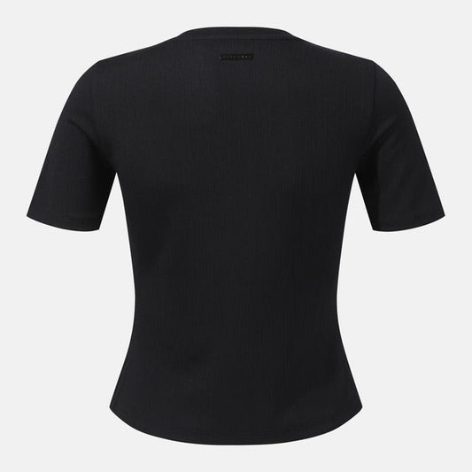 WOMEN'S RIBBED SHORT SLEEVE T-SHIRT 女士 運動上衣