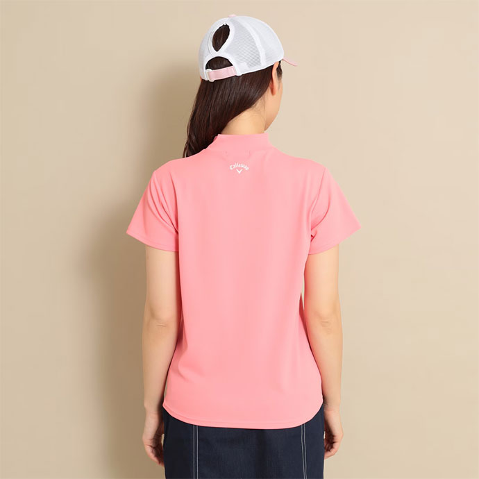 女士 腰綁帶小立領短袖上衣