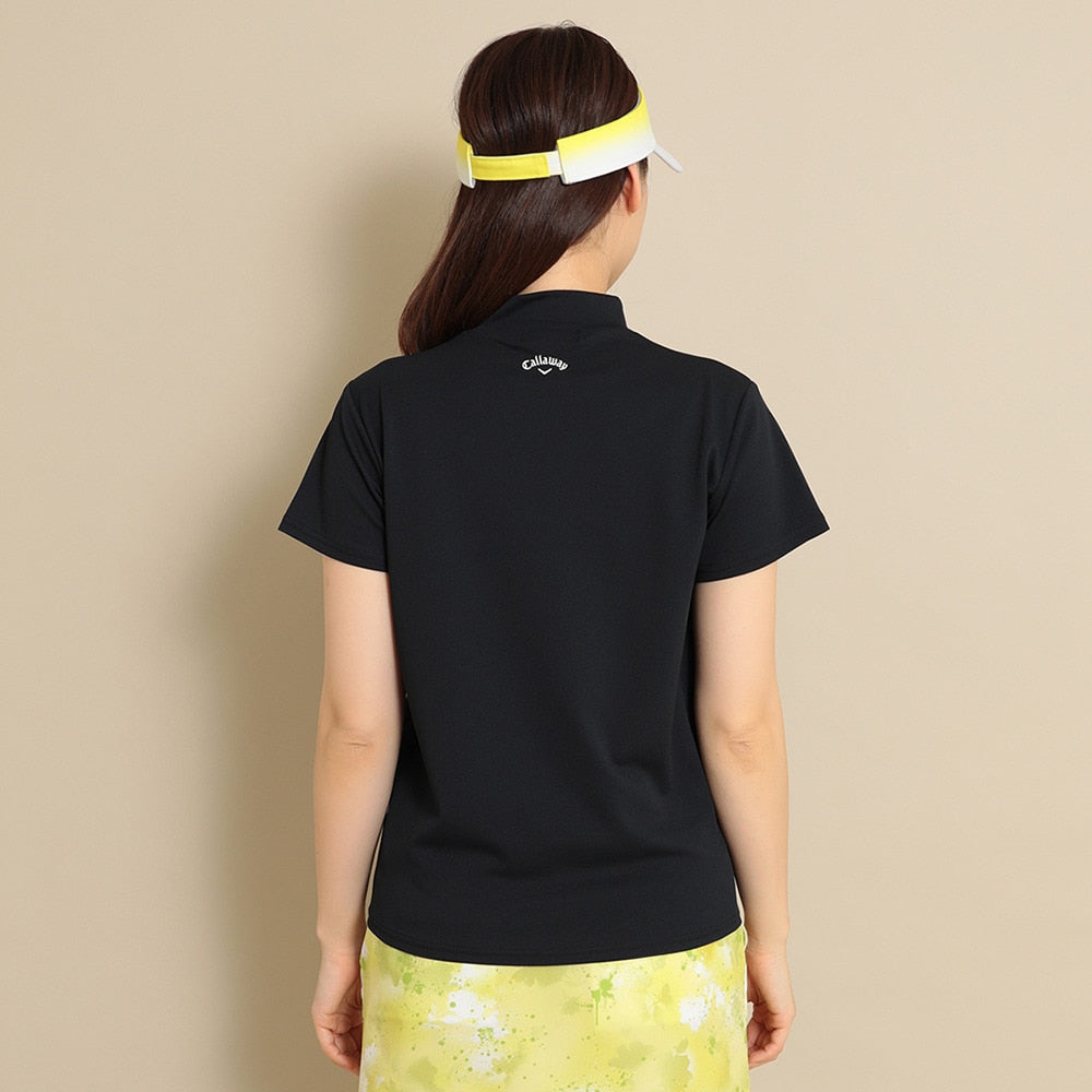 女士 腰綁小立領短袖上衣