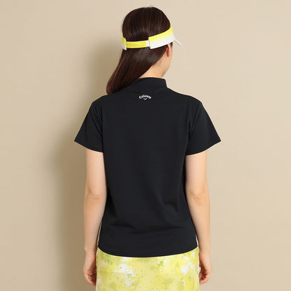 女士 腰綁小立領短袖上衣