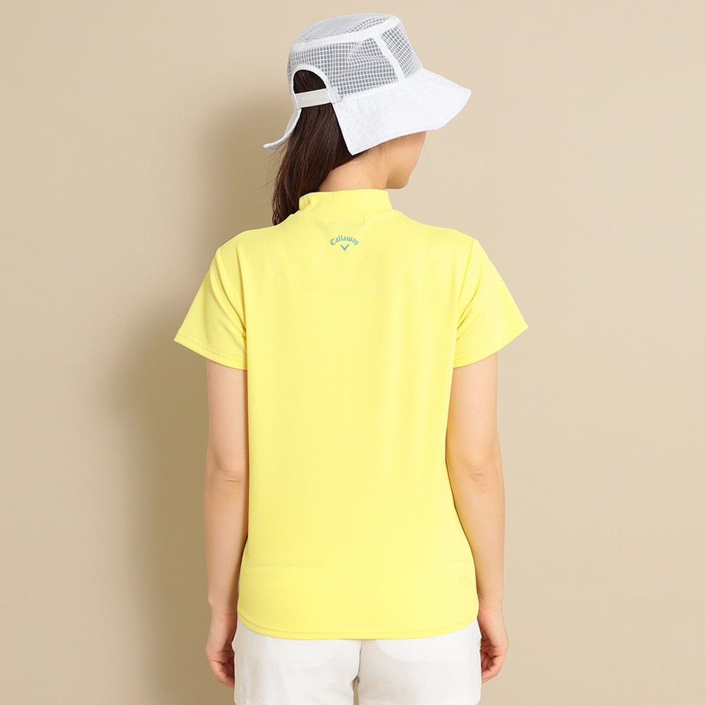 女士 腰綁小立領短袖上衣