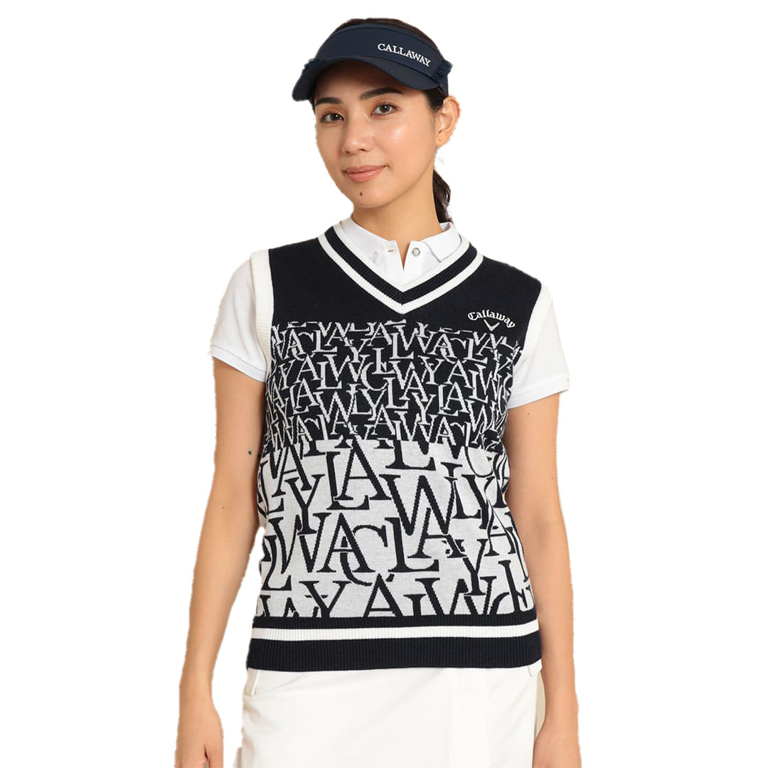 女士 滿版LOGO針織背心