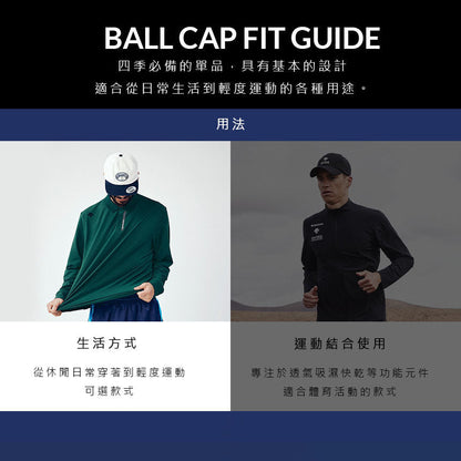 SPORTSBASIC MIX WORDING NYLON BALL CAP 中性 運動帽