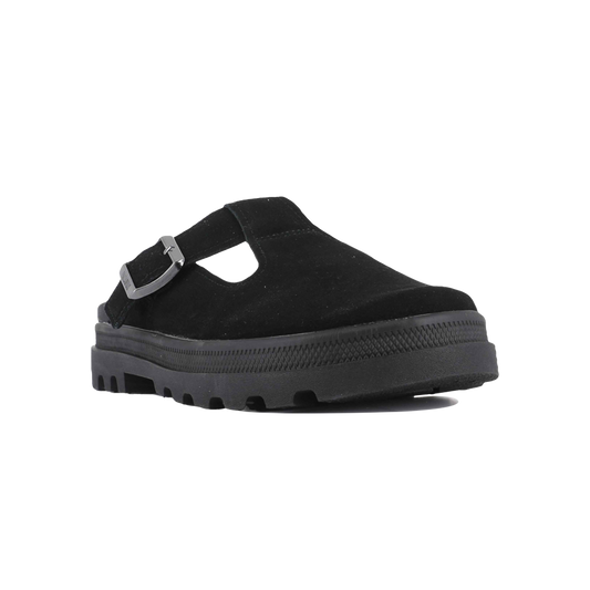 DUNELITE PYLA SDE 麂皮穆勒拖鞋 黑