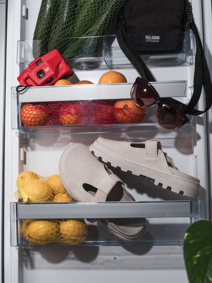 DUNELITE PYLA SDE 麂皮穆勒拖鞋 淺灰