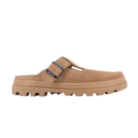 DUNELITE PYLA SDE 麂皮穆勒拖鞋 棕色