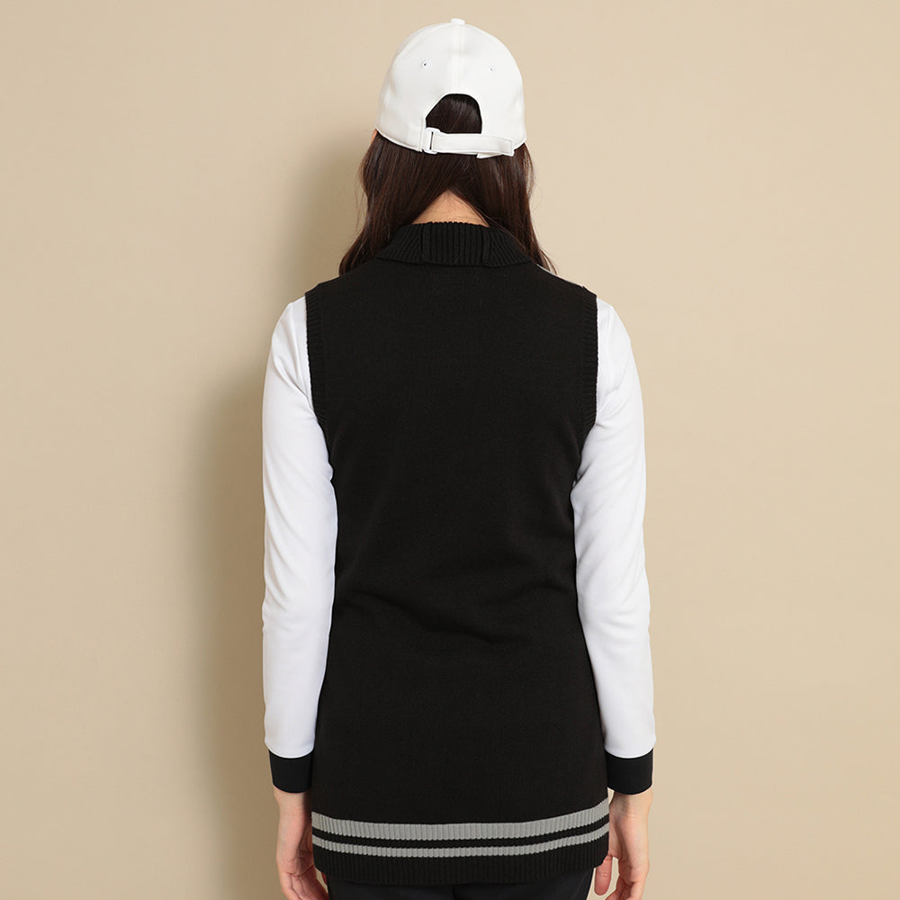 女士 小高領針織背心