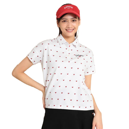 女士 愛心印花短袖POLO衫