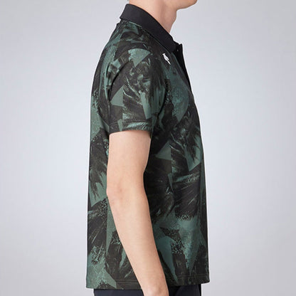 DESCENTE聯名Xander系列 PALM TREE PRINT SHORT-SLEEVED SHIRT 男士 高爾夫球上衣