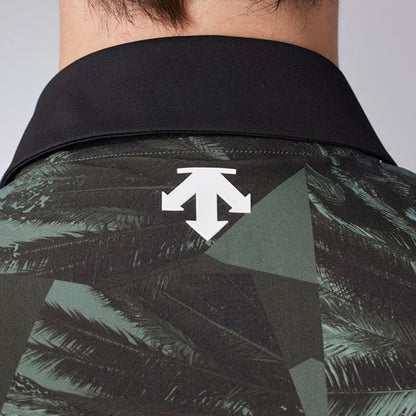 DESCENTE聯名Xander系列 PALM TREE PRINT SHORT-SLEEVED SHIRT 男士 高爾夫球上衣