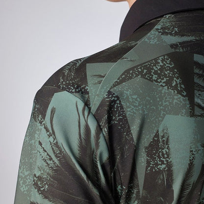 DESCENTE聯名Xander系列 PALM TREE PRINT SHORT-SLEEVED SHIRT 男士 高爾夫球上衣