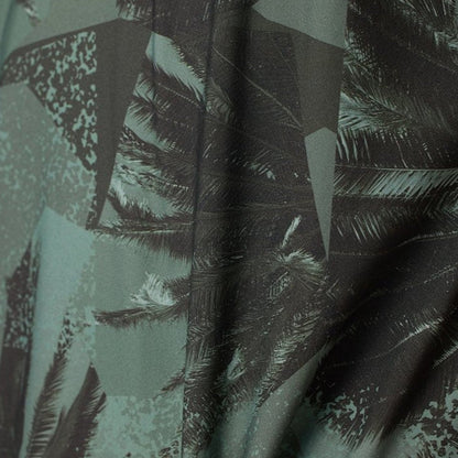 DESCENTE聯名Xander系列 PALM TREE PRINT SHORT-SLEEVED SHIRT 男士 高爾夫球上衣