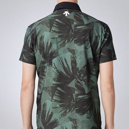 DESCENTE聯名Xander系列 PALM TREE PRINT SHORT-SLEEVED SHIRT 男士 高爾夫球上衣