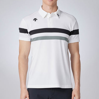 DESCENTE聯名Xander系列 TRICOT MESH SHORT-SLEEVED SHIRT 男士 高爾夫球上衣