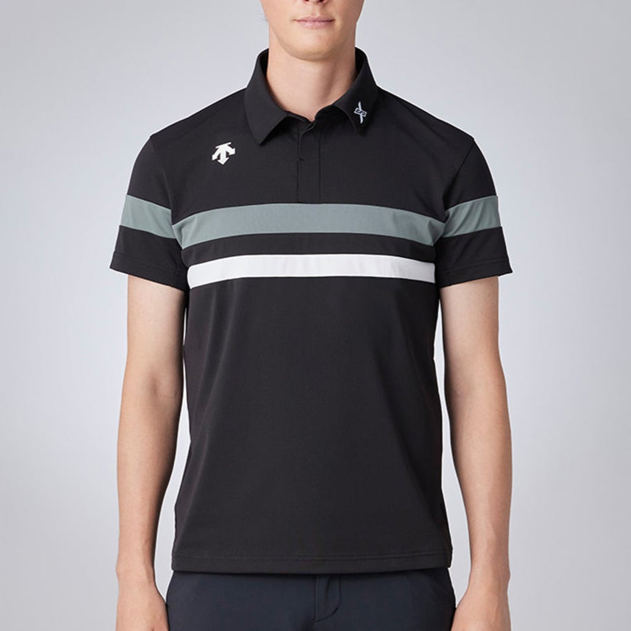 DESCENTE聯名Xander系列 TRICOT MESH SHORT-SLEEVED SHIRT 男士 高爾夫球上衣