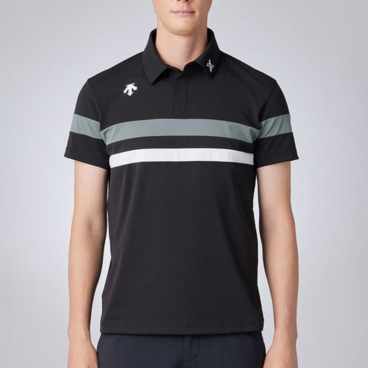 DESCENTE聯名Xander系列 TRICOT MESH SHORT-SLEEVED SHIRT 男士 高爾夫球上衣