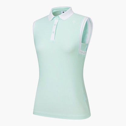 KNIT COLLARED SLEEVELESS 女士 針織衫