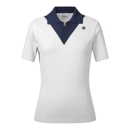 KNIT COLLARED SHORT-SLEEVE SWEATER 女士 高爾夫球POLO衫