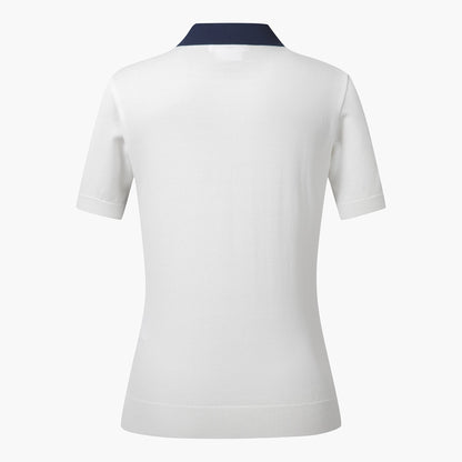 KNIT COLLARED SHORT-SLEEVE SWEATER 女士 高爾夫球POLO衫