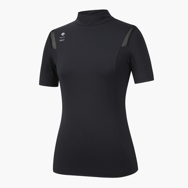 RIBBED SHORT-SLEEVED T-SHIRT 女士 高爾夫球上衣