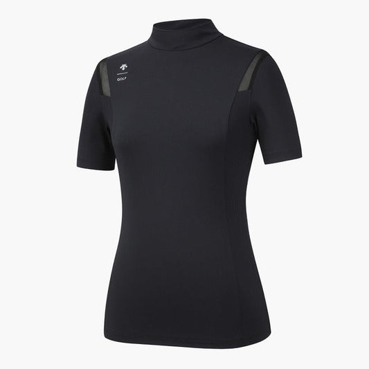 RIBBED SHORT-SLEEVED T-SHIRT 女士 高爾夫球上衣