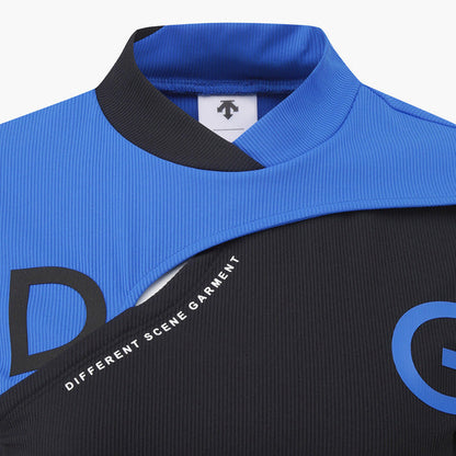 COLOR-BLOCK RIBBED SHORT-SLEEVED T-SHIRT 女士 高爾夫球上衣