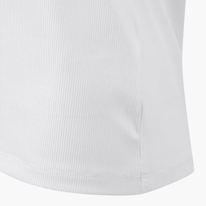 COLOR-BLOCK RIBBED SHORT-SLEEVED T-SHIRT 女士 高爾夫球上衣