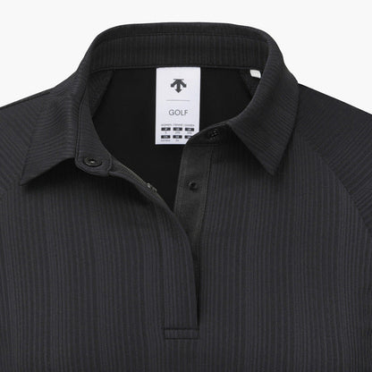 COOLING MIX RIBBED COLLARD T-SHIRT 女士 高爾夫球上衣