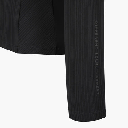 COOLING MIX RIBBED COLLARD T-SHIRT 女士 高爾夫球上衣