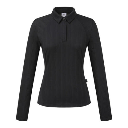 COOLING MIX RIBBED COLLARD T-SHIRT 女士 高爾夫球上衣