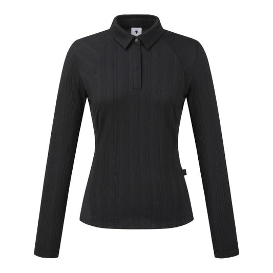 COOLING MIX RIBBED COLLARD T-SHIRT 女士 高爾夫球上衣