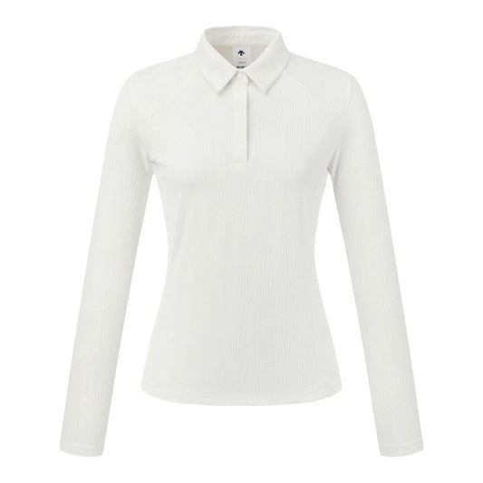 COOLING MIX RIBBED COLLARD T-SHIRT 女士 高爾夫球上衣