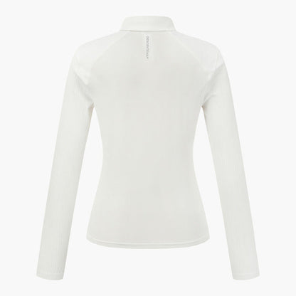 COOLING MIX RIBBED COLLARD T-SHIRT 女士 高爾夫球上衣