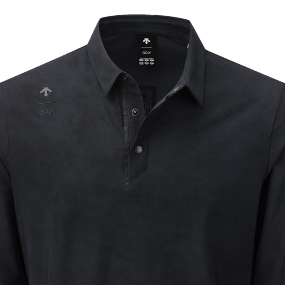 ALL-OVER PATTERNED Y-COLLARED LONG-SLEEVED T-SHIRT 男士 高爾夫POLO衫