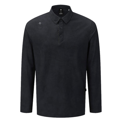 ALL-OVER PATTERNED Y-COLLARED LONG-SLEEVED T-SHIRT 男士 高爾夫POLO衫