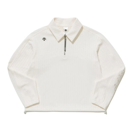 JACQUARD HALF ZIP-UP SWEAT SHIRTS 女士 運動衛衣