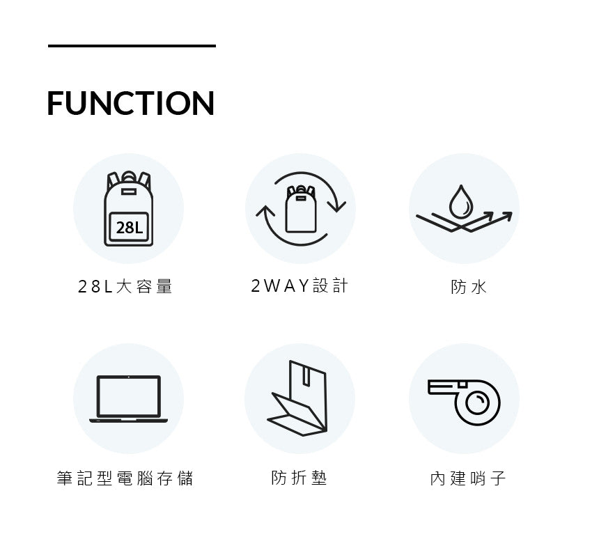 TURNS 2.0 中性 後背包(28L)