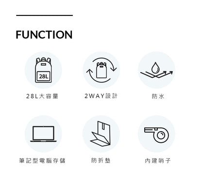 TURNS 2.0 中性 後背包(28L)