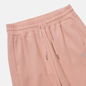 WOMENS SHIRRING EMBOSSED WIDE FIT TRAINING PANTS 女士 運動長褲