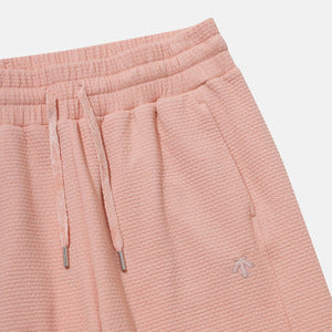 WOMENS SHIRRING EMBOSSED WIDE FIT TRAINING PANTS 女士 運動長褲