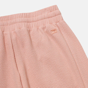 WOMENS SHIRRING EMBOSSED WIDE FIT TRAINING PANTS 女士 運動長褲