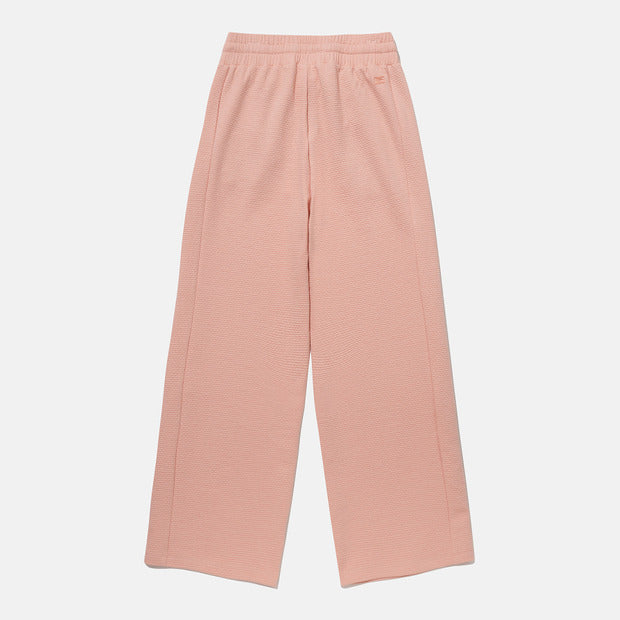 WOMENS SHIRRING EMBOSSED WIDE FIT TRAINING PANTS 女士 運動長褲