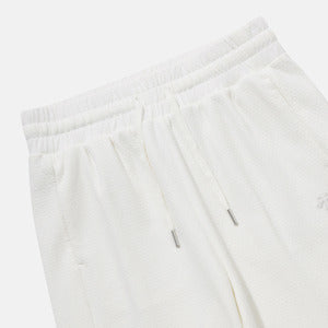 WOMENS SHIRRING EMBOSSED WIDE FIT TRAINING PANTS 女士 運動長褲