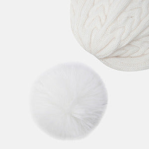 WOMENS SPORTS BASIC POMPOM DETACHABLE BEANIE 女士 毛帽