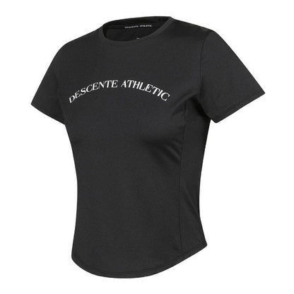 WOMENS SLIM FIT SEMI CROPPED SHORT SLEEVE T-SHIRT 女士 運動上衣